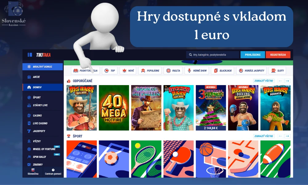 Hry dostupné s vkladom 1 euro
