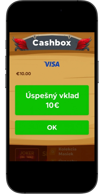 Počkajte na pripísanie peňazí