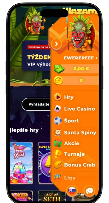 Prejdite do sekcie vkladov