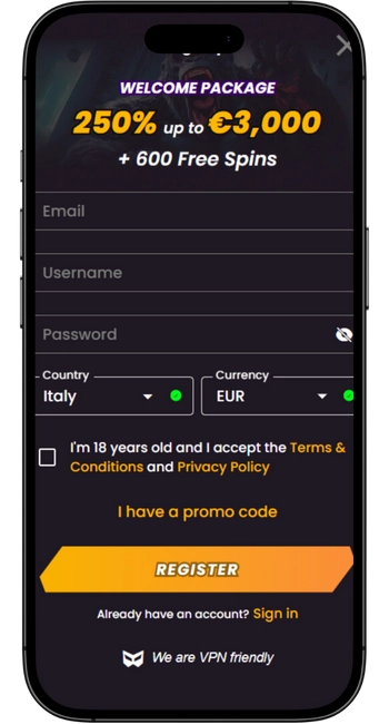 Vyplňte registračný formulár
